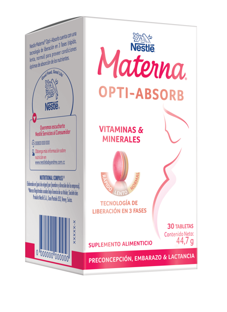 Materna Optiabsorb Tabletas Nestlé Materna Optiabsorb Tabletas Nestlé